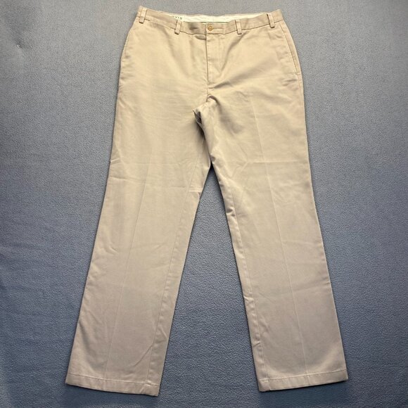 Orvis Sporting Mens Size 38 Traditions,100% Cotton Trousers Pants Khaki,Flat Fro - Picture 1 of 16